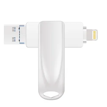 Kovové USB 3.0 Flash Disk pre iPhone, iPad, iPod iMac 16gb 32gb 64gb 128 gb 3 v 1 kl ' úč pre blesk/konektor Micro usb/Počítač 256 GB