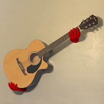 1 Pár na Stenu Simulácia Ruky Socha 3D Dekoratívne Umenie Živica Otvorené Ruky Socha na Zavesenie Gitary Handričkou Klobúk FK8