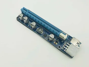 100KS VER 008C Upgrade Edition USB3.0 PCI Express Stúpačky Karty 1x až 16x Extender 6Pin Napájací Kábel pre BTC Banské Banské Stroje