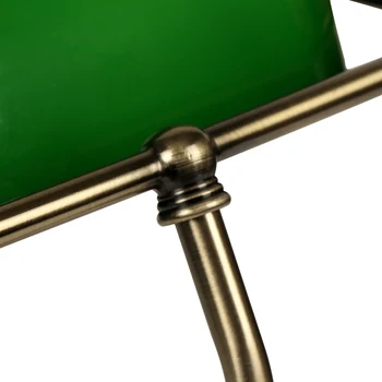 Európska klasické retro minimalistický bankár stolná lampa E27 s vypínačom zelená sklenené tienidlo lampy stolná lampa spálňa štúdia domáce čítanie d