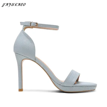 Víla štýl vysoké podpätky lete stiletto platformu jedno slovo, pracka sandále elegantné party šaty malej veľkosti topánky žien 32 33
