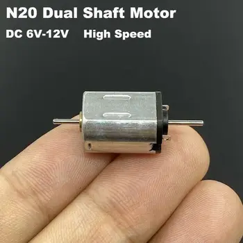 Malé Mini Dual Hriadeľ N20 DC Motor 6V 9V 12V Vysokej Rýchlosti Micro 10 mm*12mm Elektrický Motor DIY autíčka