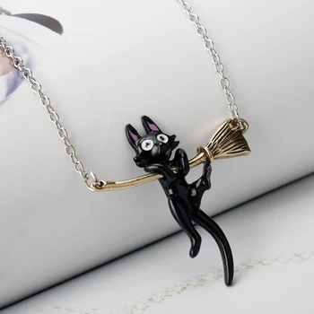 Anime Kiki je dodacej Služby, JiJi Náhrdelník Black Cat Prívesok Roztomilý Cosplay Hayao Miyazaki Šperky Pre Ženy, Dievča Príslušenstvo Darček