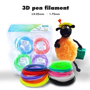 CHKO 3D Pero Vlákna 1.75 mm 20M/taška Žiadne Bubliny 3D Kreslenie Perom Vlákna Pre Deti Preskúmať Tvorba Gadget Náhodné Farby