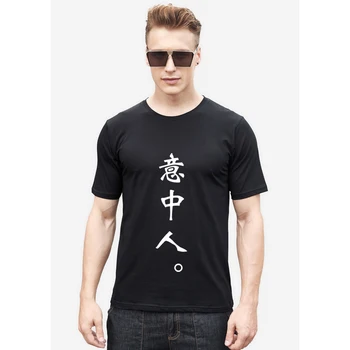 Čínsky znak t-shirts tlač móda šport hip hop muži ženy t košele bežné kolo krku topy tee tričko krátky rukáv t-shirt