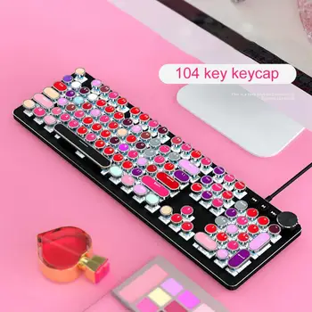 104 Tlačidlo ABS Zmiešané Farby Kolo Keycap Rúž, Farba Podsvietenia Mechanické Klávesnice Keycaps Farebné tlačidlo caps pre PC Počítač