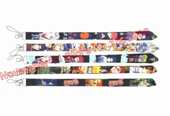 Veľa 50pcs zmiešané cartoon Japonské anime ozdobná šnúrka na uniforme ID Odznak Držiaky Mobilné Krku Keychains Pre Strán Dary WQ-184