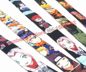 Veľa 50pcs zmiešané cartoon Japonské anime ozdobná šnúrka na uniforme ID Odznak Držiaky Mobilné Krku Keychains Pre Strán Dary WQ-184