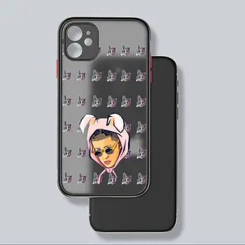 Yo Perreo Sola Zlých Bunny Telefón Prípade, čierne matné transparentné Na iPhone 7 8 x xs xr 11 12 pro plus mini max Jasné, Funda