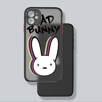 Yo Perreo Sola Zlých Bunny Telefón Prípade, čierne matné transparentné Na iPhone 7 8 x xs xr 11 12 pro plus mini max Jasné, Funda
