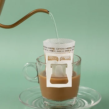 20pcs/veľa Prenosné Odkvapkávaniu Kávy Prášok Tašky Filtračný Papier Visí Ucho Drip Taška Filter 7.4*9 cm