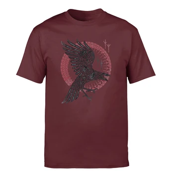 Odin Vikingovia Tričko Mužov Ragnar Raven T Shirt 2019 Letné Topy Krátky Rukáv Preč Valhalla Čierne Tričko Synov VikingTees