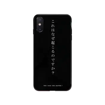 Japonské Anime Estetický text listu Telefón puzdro Pre iPhone 12mini 12 11 ProMax XS MAX XR SE2020 8 7 6 6 Plus X 5 5S SE