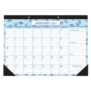 STOBOK 2021-2022 Stolový Kalendár Bonus 2 Listy Prípade Samolepky 2 Roky Mesačný Plánovač Spúšťa od 1. januára 2021 do 31. decembra 2022 Stôl/