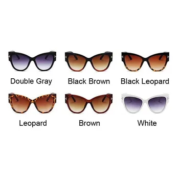 Black Gradient Cat Eye Slnečné Okuliare Ženy Móda Veľké Rámom Slnečné Okuliare Ženy, Luxusné Značky Dizajnér Vintage Zrkadlo Oculos De Sol