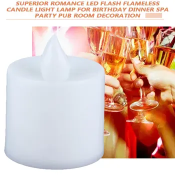 Nový Príchod Superior Romantika LED Bleskom Flameless sviečkach Lampa na Narodeninovú Večeru Spa Strany Pub Miestnosti Dekorácie