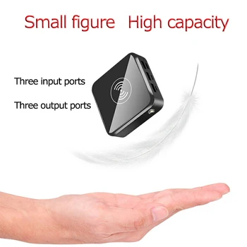 Mini Bezdrôtovej PowerBank 30000mAh QI Digitálny Displej S 3USB Porty prenosné Rýchle Nabíjanie Batérie pre Samaung Xiao IPhone