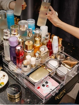 Nordic Make-Up Organizátor Ploche Kozmetické Úložný Box Multifunkčné Rúž, Lak Na Nechty Držiteľ Zásuvky Make-Up Nástroje Organizátor