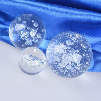Transparentné Bublina Crystal Ball Sklo Kolo Fontána K9 Crystal Bublina Sklenenú Guľu 8 Cm Loptu Vybavenie Rockery Dekoračné Darčeky