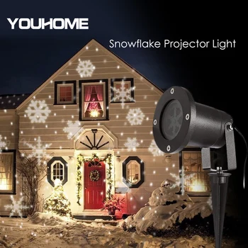 Vodotesný LED Laserové Svetlo Projektora Auto snowflake Trávnik Svetlo US/EU/UK/AU Konektor pre Strany, Vonkajšie Osvetlenie Záhrady Dekor