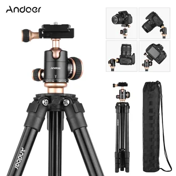 Andoer Q160SA Fotoaparátu Statív Kompletný Statívy Cestovné Statív pre Digitálne ZRKADLOVKY Videokamera Mini Projektor pre Canon, Nikon, Sony