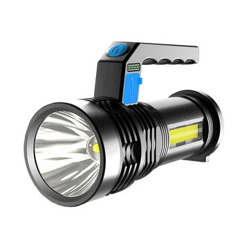 Dvojité Svetlo 500m Dlhý Rad Silná Baterka s KLASU Sidelight USB Nabíjateľné Výkonný Ručný Reflektor LED Svetlomet