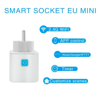Smart Plug WiFi Zásuvky EÚ 10A Power Monitor Načasovanie Funkcia EWelink APLIKÁCIE Hlasové Ovládanie Funguje Alexa Google Asistent Dropship