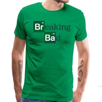 BrBa Logo T-shirt Mužov Breaking Bad Tričko List Jednoduché Príležitostné Letné Mens Tee Tričká Bavlnené Tkaniny Krátky Rukáv Topy Streetwear