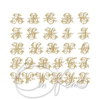 CamelliaCasa2101 Prispôsobené Viktoriánskej Monogrammed Vyšívané Večera Obrúsky Placemat，Elegantný Dizajn pre Svadby, Party, Darček