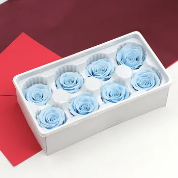 Každý Box 8 Nesmrteľný Rose Hlavy Kreatívne Ručné Kytice DIY Materiál Príslušenstvo Valentína Svadobné Dekorácie, Darčeky
