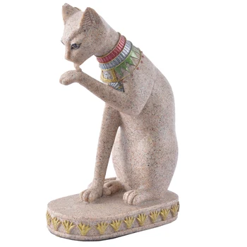 Art Decor Pieskovec Egyptská Mau Socha Mačky Ručne Vyrezávané Sošky Dekorácie