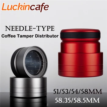 53/54/58mm Nastaviteľné Nerezové Oceľové Ihly Kávy Tamper Distribútor Leveler Nástroj Fit Espresso Stroj Portafilter Hot Predaj