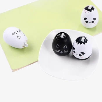 Kawaii Panda Mačka Vajcia Tvar Stlačte Typ Novinka Dekoratívne Korekčná Páska Denník Kancelárske Potreby Školy Dodanie Darček