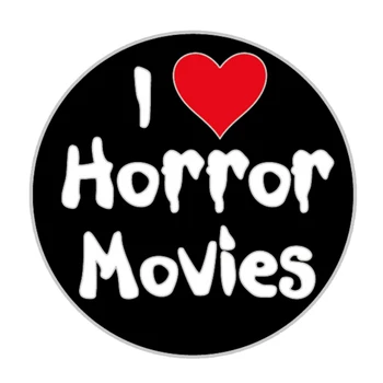 Som rád hororové filmy tlačidlo odznak skvelý darček pre goth alebo desivé emo ventilátor