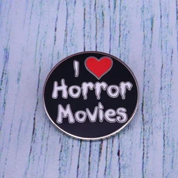 Som rád hororové filmy tlačidlo odznak skvelý darček pre goth alebo desivé emo ventilátor