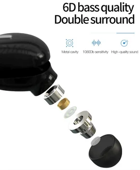 1pc In-Ear 5.0 Bth Slúchadlá Vstavaný DSP Audio Systémom Spracovania Podpora Hands-free Dátum Pripojenie, 10m S Mikrofónom