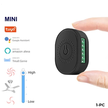 Tuya Mini Smart Wifi Ventilátor Prepínač DIY Smart Rýchlosť Ventilátora Stropný Ventilátor Radič Mobile Aplikácie Diaľkové Ovládanie Práce S Alexa Domovská stránka Google
