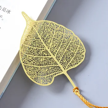 Vintage Čínsky Štýl Záložku Kovové Duté Javorový List Strapec Marhuľový Leaf Dekor Knihy Poznámka Dekorácie Kancelárske Potreby Školy Dary