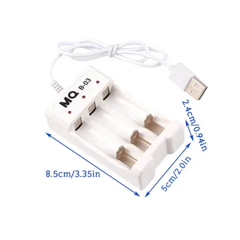 Univerzálna USB Výstup 3 Slot Batérie, Nabíjací Adaptér Pre batérie typu AA / AAA Batérie Nabíjateľné Rýchle Nabíjanie Batérie Nabíjanie Nástroja