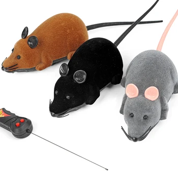 Bezdrôtové Diaľkové Ovládanie Myšou Hračka Black/Gary/Hnedá Elektronické RC Potkan Myší Zvierat Interaktívnych Hračiek pre Mačky