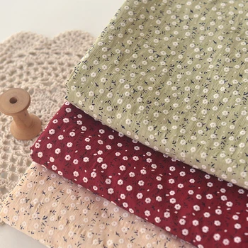 3-Farebné Malé Kvet Textílie Tlačený Vzor Tkaniny na Lolita Oblečenie celého Tela Šaty, Tričko Detské Oblečenie Textílie