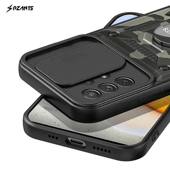 Rzants Pre Samsung Galaxy A72 A52 A32 4G 5G Prípade Kamufláž [Jungle nádrž] Shockproof Krúžok Puzdro Objektívu Ochrany Vojenských Kryt