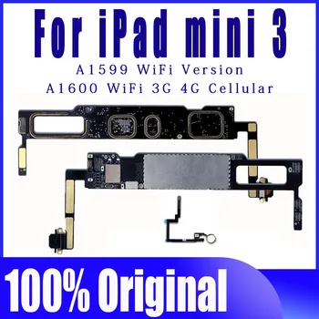 A1599 A1600 Čisté iCloud Wifi & WIFI Cellular Verzia Odomknutý logika hlavnej dosky pre ipad MINI 3 Doska s IOS Tp
