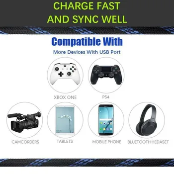 Pre PS4/XBOX JEDEN radič nabíjací kábel Android nabíjací kábel