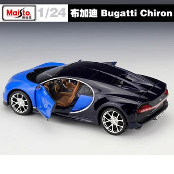 Maisto diecast 1:24 Mierka Vysokej Simulácia Kovové autíčka Bugatti Chiron Zliatiny Model Auta, Hračky Pre Chlapcov Deti Darčeky Zber