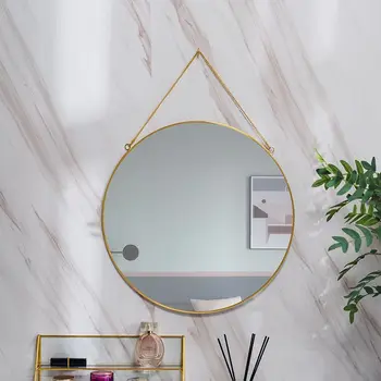 Nordic Light Luxusné Stenu Geometrický Tvar, Zrkadlo Na Líčenie Moderný Minimalistický Zlaté Toaletný Zrkadlo Pre Domáce Vnútorné Výzdoba
