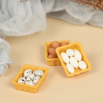Domček Pre Bábiky Miniatúrne Príslušenstva Kuchyne Potravín Mini Vajíčko S Vajcom Podnosy Pre Bábiky Dom Varenie Hry Jedlo 1:12 Rozsahu