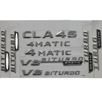 Chrome batožinového priestoru Písmená Odznak Znak pre Mercedes Benz W117 CLA45 CLA63 AMG CLA200 CLA220 CLA260 CLA300 CLA400 CDI 4MATIC CGI