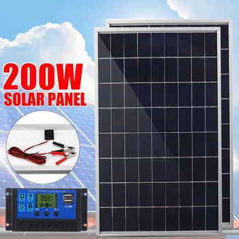 200W 100W Solárny Panel 12V Vodotesný, Prenosný Solárne Články Monokryštalické Pružné Solárne Batérie Vonkajšie Auto, Mobilný Telefón Bezplatne