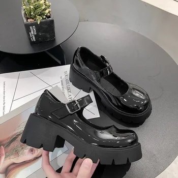 Topánky lolita topánky ženy Japonský Štýl Ženy, Ročník Dievčatá Vysokom Podpätku topánky Platformu Študent veľká veľkosť 40